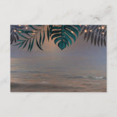 Gästekarte für Strandzeichenbeleuchtung Begleitkarte (Rückseite)