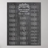 Gästekarte für Vintage Wedding Chalkboard Poster (Vorne)