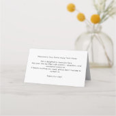 Gästekarte Hotelzimmer Platzkarte (Vorderseite)