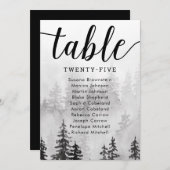 Gästekarte in Schwarz und Weiß Einladung (Vorne/Hinten)