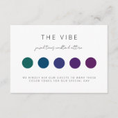 Gästekarte mit Farbpalette Begleitkarte (Vorderseite)