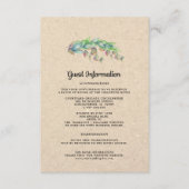 Gästekarten für Hochzeiten | Kraft Botanical Begleitkarte (Vorderseite)