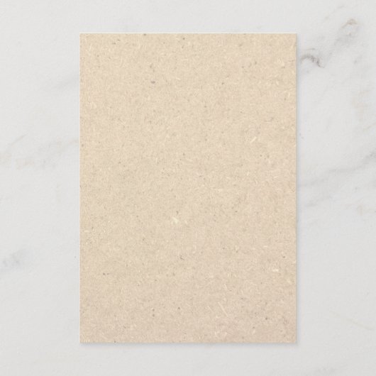 Gästekarten für Hochzeiten | Kraft Botanical Begleitkarte (Rückseite)