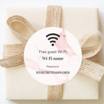 Gästekunden-WLAN-Netzwerkpasswort-Pin-Marmor