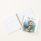 Gästeliste Baby Otter Boy Baby Dusche Notizblock (Innenseite)