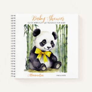 Gästeliste Baby Panda Baby Dusche Notizblock