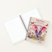 Gästeliste für Babydusche Notizblock (Innenseite)