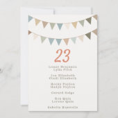 Gästeliste für die Tischnummer der Hochzeitskarte (Vorderseite)