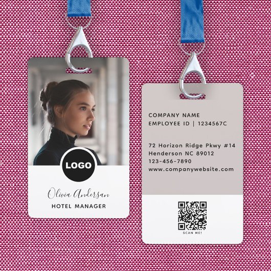 Gästemitarbeiter-Foto-ID-QR-Code Ausweis