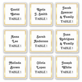 🕊️ Gästennamen Hochzeitsticker für die Tischnumme Aufkleber