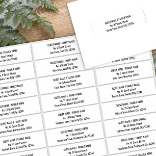 Gästeschrift Modernes Einladungs-Envelope Aufkleber