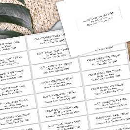 Gästeschriften für 30 Einladungsumschläge Aufkleber