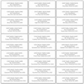 Gästeschriften für 30 Einladungsumschläge Aufkleber (Vorderseite)