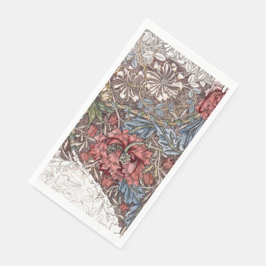GÄSTESTADT : WILLIAM MORRIS : HONEYSUCKLE SERVIETTE (Ecke)