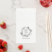 Gästetuch Servietten mit Hochzeitslogo (Beispiel)