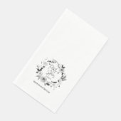 Gästetuch Servietten mit Hochzeitslogo (Ecke)