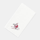 Gästetücher für Santa Skiing Papier Serviette (Ecke)