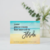 Gästezimmer nach Florida Beach Scene New Zuhause u Ankündigungspostkarte (Stehend Vorderseite)