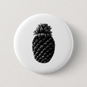 Gastfreundschaft Ananas Black The MUSEUM Zazzle Ge Button
