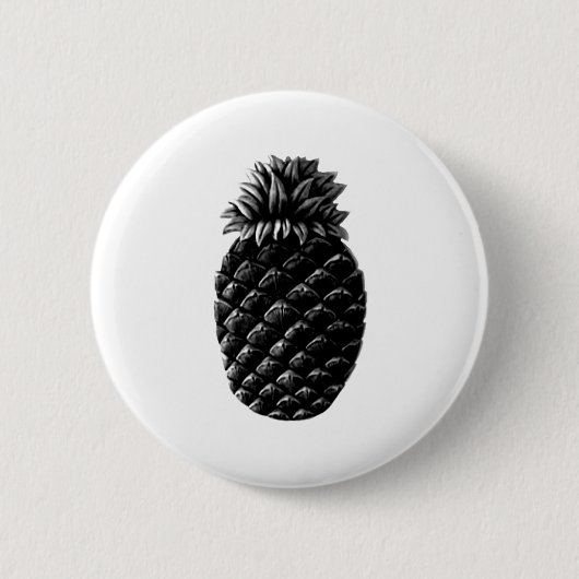Gastfreundschaft Ananas Black The MUSEUM Zazzle Ge Button (Vorderseite)
