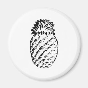 Gastfreundschaft Ananas Weiß MUSEUM Zazzle Geschen Magnet