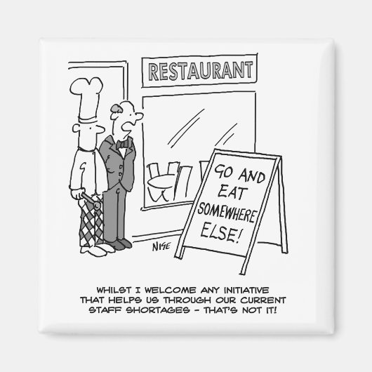 Gastfreundschaft im Restaurant Arbeiter. Mangel an Magnet (Vorne)