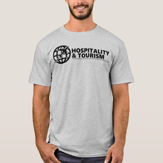 Gastfreundschaft & Tourismus Grauer T - Shirt (Vorderseite)