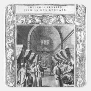 Gastgeber des Ordens des hl. Johannes Quadratischer Aufkleber