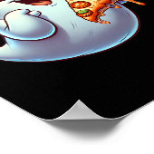 Gastgeber Essen Pizza Halloween Männer Frauen Kind Poster (Ecke)