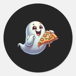 Gastgeber Essen Pizza Halloween Männer Frauen Kind Runder Aufkleber