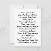 Gastgeber rund um den Duschbereich der Uhr Einladung (Rückseite)