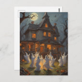Gastgeber Tanz im Garten des Spuk Hauses zu Hallow Postkarte (Vorne/Hinten)