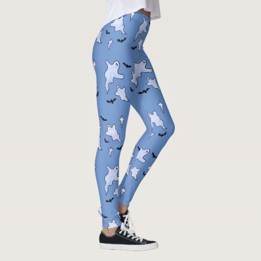 Gastgeber und Fledermäuse Halloween Leggings (Rechts)