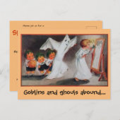 Gastgeber und Goblins Halloween Einladung Postkart (Vorne/Hinten)