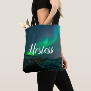 Gastgeberin Aurora Lights Schrift Elegante Hochzei Tasche