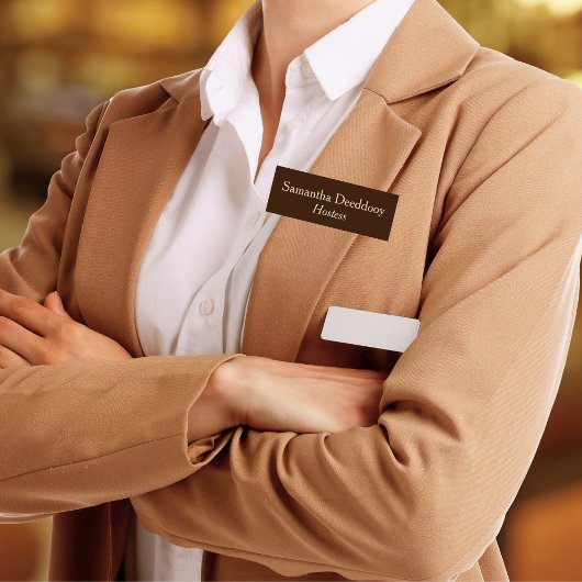 Gastgeberin Brown Namensschild