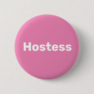 Gastgeberin Minimalistische Brautparty Hochzeiten Button