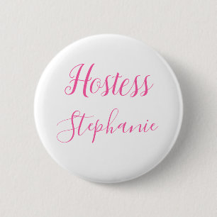 Gastgeberin Rosa individuelle Namensgeschenke Hoch Button