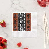 Gastgeschenk African Bogolan Design Paper Napkins Serviette (Beispiel)