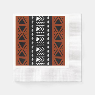 Gastgeschenk African Bogolan Design Paper Napkins Serviette