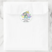Gastgeschenk Babyduschkleber Runder Aufkleber (Tasche)