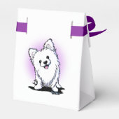 Gastgeschenk-Bag für weißes Spitz Geschenkschachtel (Rückseite)