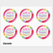 Gastgeschenk-Beutel für Einhorn Runder Aufkleber (Blatt)