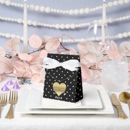 Gastgeschenk-Box für schwarze und goldene Herzklop Geschenkschachtel