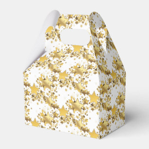 Gastgeschenk Box-Gold Stars Gefälligkeitsbox Geschenkschachtel