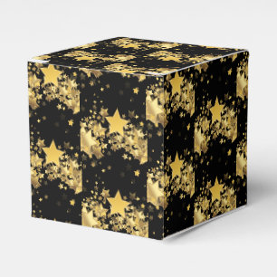 Gastgeschenk Box-Gold Stars Gefälligkeitsbox Geschenkschachtel