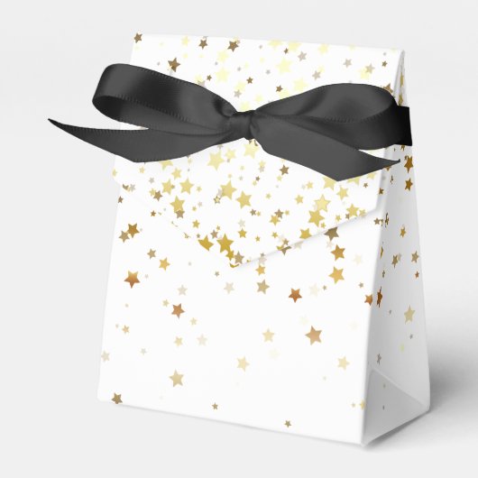 Gastgeschenk Box-Gold Stars Gefälligkeitsbox Geschenkschachtel (Vorderseite)