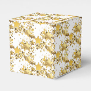 Gastgeschenk Box-Gold-Stars Geschenkschachtel