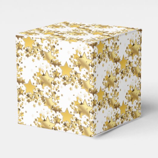 Gastgeschenk Box-Gold-Stars Geschenkschachtel (Vorderseite)