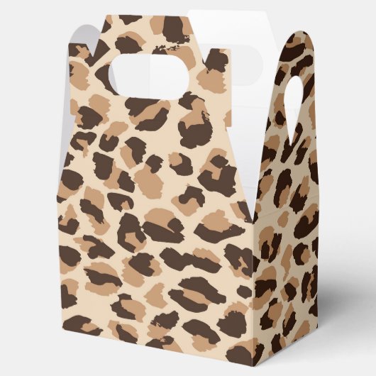 Gastgeschenk Box Leopard Print Geschenkschachtel (Geöffnet)